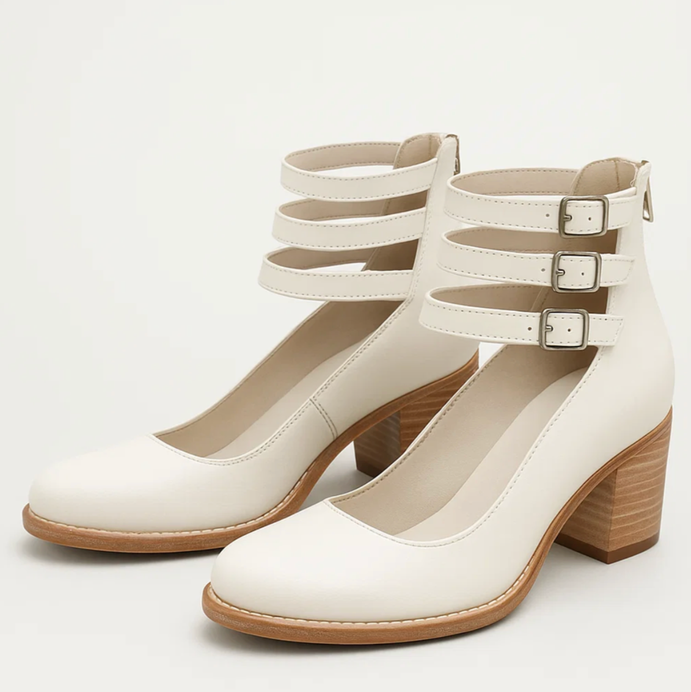 ADELE™ – VINTAGE-INSPIREDE LÆDERPUMPS MED ELEGANT HÆ