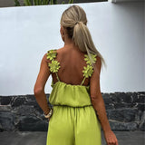 ALVARA™ – ÆRMELOST JUMPSUIT MED VIDDEDE BUKSER