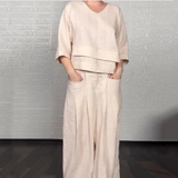 VALENTINA™ – TO-DELS SÆT MED AFSLAPPET PASFORM OG MINIMALISTISK STIL