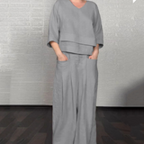 VALENTINA™ – TO-DELS SÆT MED AFSLAPPET PASFORM OG MINIMALISTISK STIL